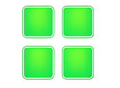 4 green squares